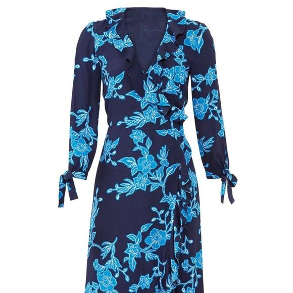 Draper James Geranium Floral Wrap Dress – Size 8 (Excellent Pre‑Owned) - Picture 3 of 11